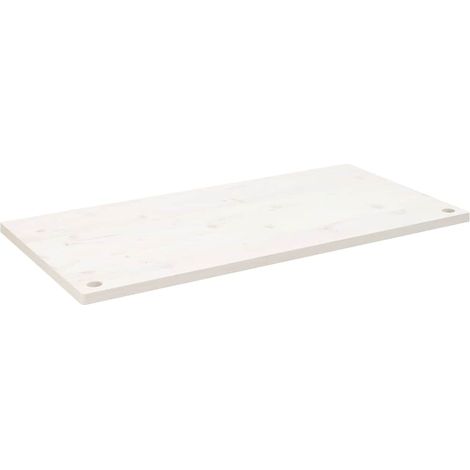 Maison Exclusive - Piano Scrivania Bianco 110x60x2,5 cm in Legno Massello di Pino