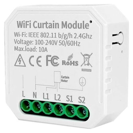 Module de commutateur de rideau et de volet roulant WiFi Tuya, application Smart Life, télécommande, commande vocale avec Google Home (1/5)