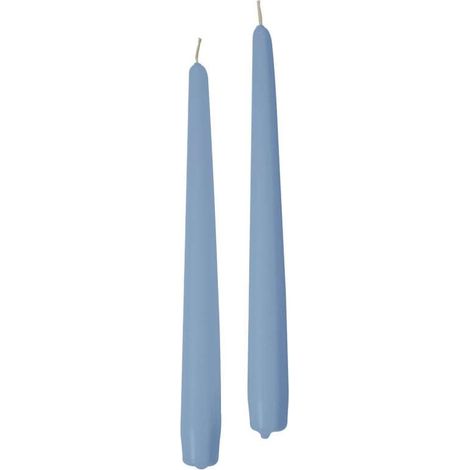 CERERIA DI GIORGIO Candele Coniche Dusty Blue 25 cm 2 pz in Cera di Paraffina (1/4)