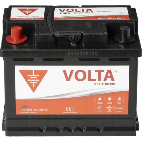 Batería de coche Volta STANDARD 12V 60AH 480A 242x175x190mm +Izq. (1/3)