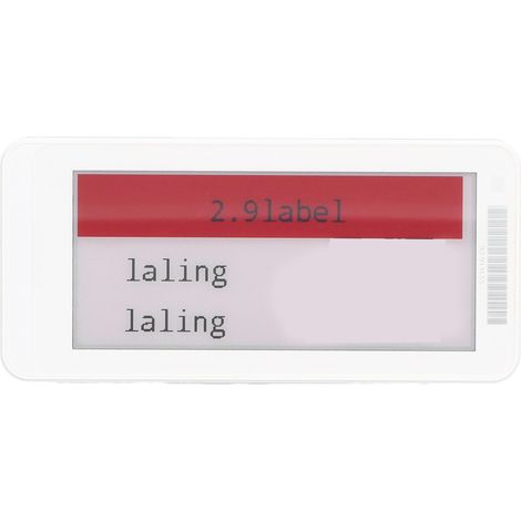 Étiquette de prix électronique, étiquette de rayon intelligente avec écran TFT ESL, Bluetooth basse consommation, 2,9 pouces, coloris noir, blanc et rouge. (1/5)