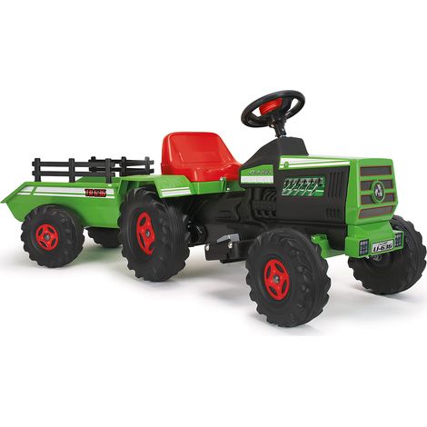 Trattore Elettrico per Bambini 6V Acceleratore a Pedale Fino a 2–3 km/h Verde (1/4)