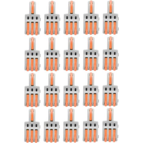 20 connecteurs rapides SPLF13 1 entrée 3 sorties, répartiteur de câbles TTap pour moteurs d'éclairage 250 V (orange) (1/5)