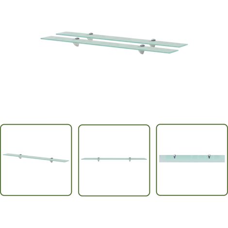 The Living Store Schweberegale 2 Stk. Glas 90x10 cm 8 mm - Wandregal - Glasregal - Modernes Regal - Badezimmerregal - Dekoratives Regal (1/5)