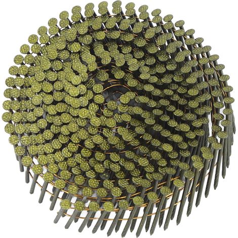 40 Rollen Coil-Nägel, 16.000 Stück, 15°-Rundkopf-Ringschaftnägel, Stahldraht-Dachnägel, 2,1 x 38 mm (1/5)
