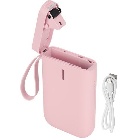 Pinkfarbener tragbarer Bluetooth-Thermodrucker für Heimetiketten (1/5)