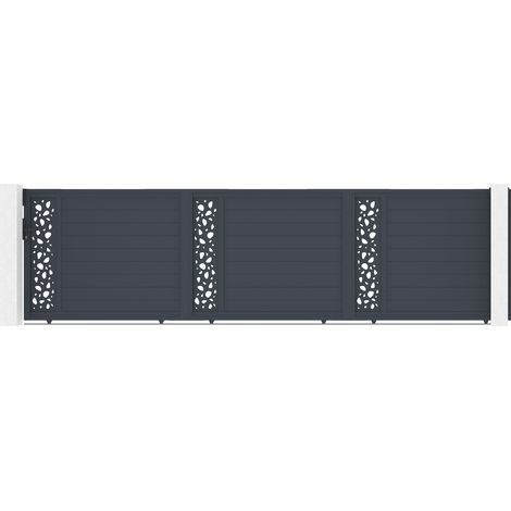 Puerta corredera 6m SUNNY H.160 aluminio gris (1/5)