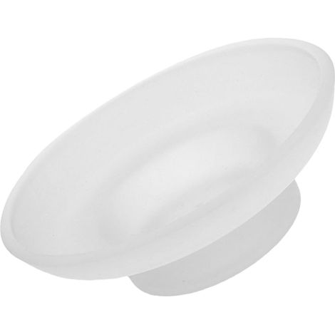 Porte-savon en verre dépoli de 11 cm avec égouttoir (1/5)