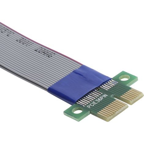 Câble d'extension PCIE 1X, carte rallonge double vitesse, connecteur mâle/femelle, ruban EP051