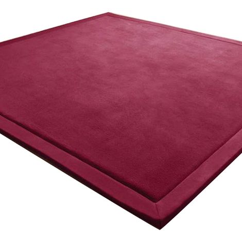 Tapis de jeu premium pour bébés  Conçu en Allemagne  Extra épais et doux (Rouge raisin)