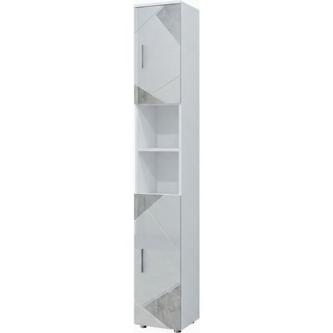 Meuble de rangement de salle de bain Irma, Blanc, 30 x 192 cm, Vicco (1/5)