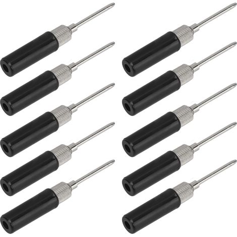 Lot de 10 pointes de test 2mm aiguille perforation isolante non destructive pour multimètre outil diagnostic automobile noir (1/5)