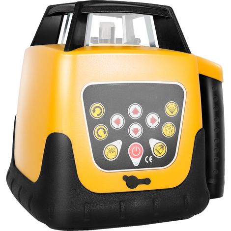 Mophorn Rotationslaser-Wasserwaagen-Set mit Stativ & Messlatte, roter Laserstrahl, 300 m Reichweite, 360-Grad-Drehung, variabler Scanwinkel, inklusive Fernbedienung und Tragetasche (1/2)