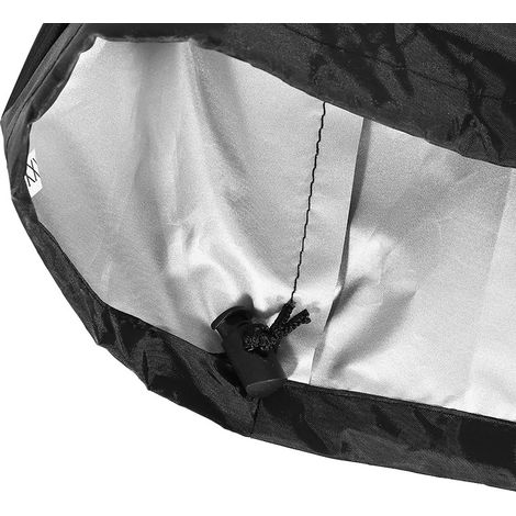Housse de Protection Grill BBQ Round - Housse Grill waterproof anti-dust anti-UV - Diam 76 cm H 58 cm - Polyester avec revêtement PU - 190T Taffeta - Double couture - Ties ajustables - Garniture plast (1/5)