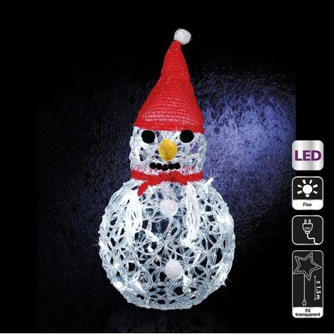 Bonhomme de neige lumineux blanc (1/2)