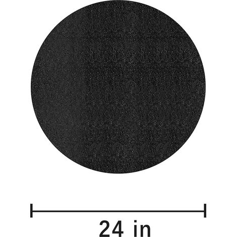 EASYCOMFORT Tapis de feu feu tapis four extérieur brasier tapis isolant noir rond ignifuge rond 24 pouces (1/5)