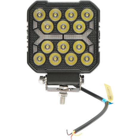 Proiettore LED quadrato con DRL 9-36V, 16W bianco-giallo, corpo in alluminio 108x108x33mm IP68 Breckner Germany (1/5)