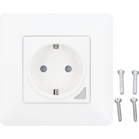 Intelligente WLAN-Wandsteckdose (2,4 GHz) mit Sprachsteuerung und App, kompatibel mit Google Home, 100–240 V (EU) (1/5)