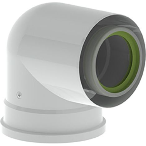 Remeha Codo de 90 Grd AW, concéntrico, DN 80/125, 7648006