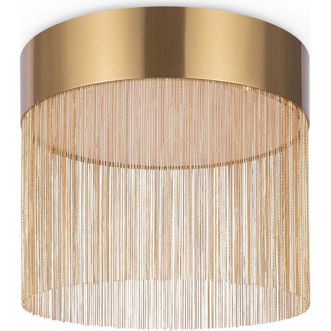 Plafonnier décoratif doré rond chaîne LED 18W Maytoni Imaginary (1/5)