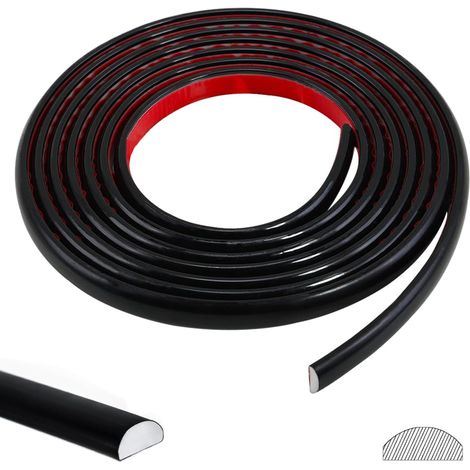 16.4 Pieds Moulures à coller et à décoller,Bordure de moulure pour murs,Bande décorative flexible et auto-adhésive,pour les carreaux,les bordures,les cadres de miroirs,les armoires (Noir) (1/5)