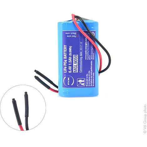 NX – Batterie Lithium Fer Phosphate 6.4V 1.5Ah – 9.6Wh – Compatible 2S1P IFR18650 – 95g pour performance durable