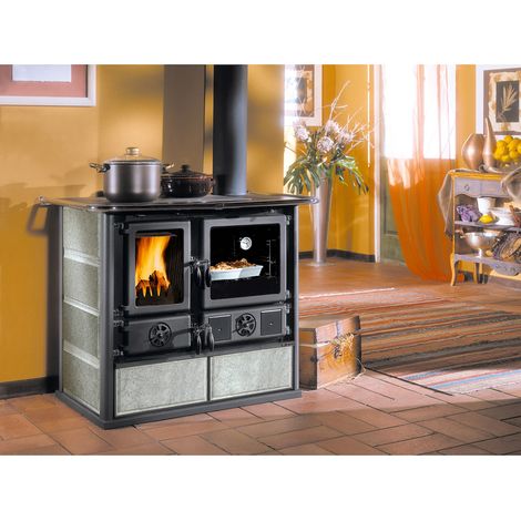 Cucina a Legna Nordica Rosa 6.5 Kw Pietra Naturale Mod. 7015129 (1/4)