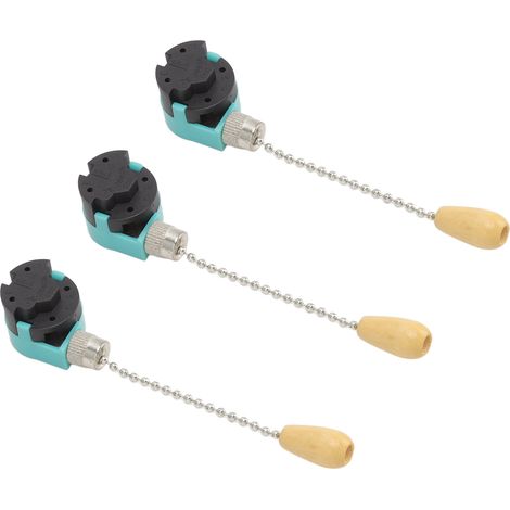 Interrupteur à tirette chromé (lot de 3) pour plafonnier, ventilateur de plafond, lampe ou applique murale, 3 vitesses (1/5)