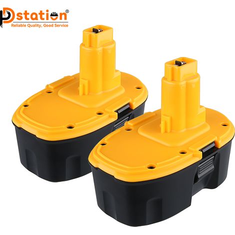 Lot de 2 batteries de rechange DC9096 Ni-MH 18 V 5.5Ah pour DeWalt Dc9096 DE9098 DW9096 DWV9096 DV9095 DW9503 DE9503 DE9039 Black&Yellow (1/5)