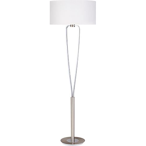 PARIS II PIANTANA ACCIAIO SATINATO CON PARALUME ED INTERRUTTORE H. 160CM ATTACCO E27 (1/4)