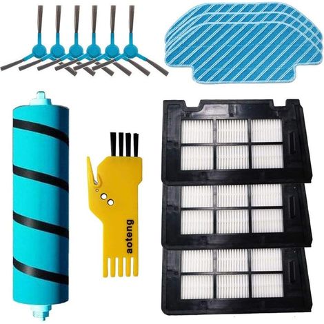 Accesorios FRONT para aspiradoras robóticas Cecotec Conga 4090 5090. Paquete de repuestos que contiene 1 cepillo principal, 3 filtros HEPA y 6 cepillos. (1/5)