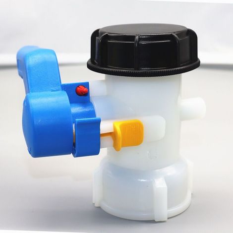 Vanne papillon pour cuve 1000 litres – Adaptateur universel pour réservoir d'eau – Résistance aux acides et à la corrosion – Écrou en plastique - S60x6 (1/3)