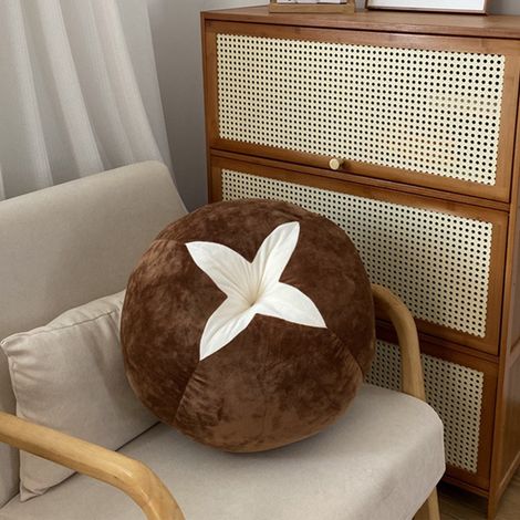 Coussin Décoratif Forme Originale - Coussin Joueur Pour Canapé Chambre Salon - 25 x 25 cm - Marron - 1 Pièce (1/5)