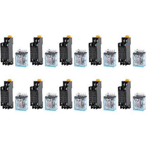 10 Sets 8-polige Leistungsrelais mit Sockel, AC220V Spule, universelle elektrische Geräte