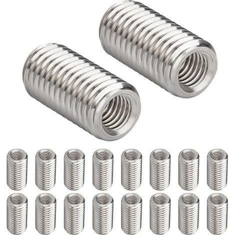 20 Pièces Insérer Écrou, M8 x 10mm Filetage Mâle M4 x 10mm Filetage Femelle Réducteurs de Filetage, Inserts Filetés, Filetage Douille (1/4)