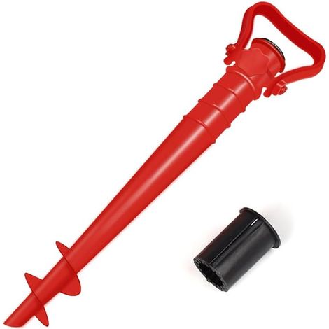 APEX 38cm Support de parasol, Bouchon de sol en spirale -accoudoir élargidouille sol pour parasol, cheville de plage,parasol universel (1/5)
