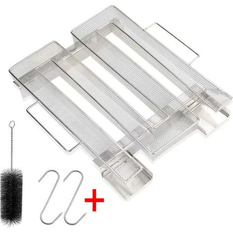 Générateur de fumée froide en acier inoxydable – Brosse de nettoyage incluse – Pour viande, poisson, fromage – Compatible tous barbecues et fumoirs (1/4)