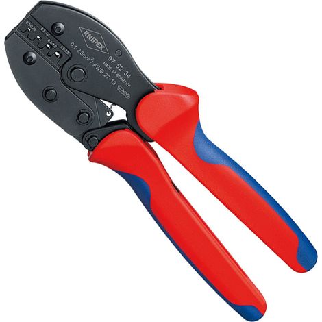 KNIPEX 97 52 34 PreciForce® Pinza per capicorda con manici multicomponente brunita 220 mm