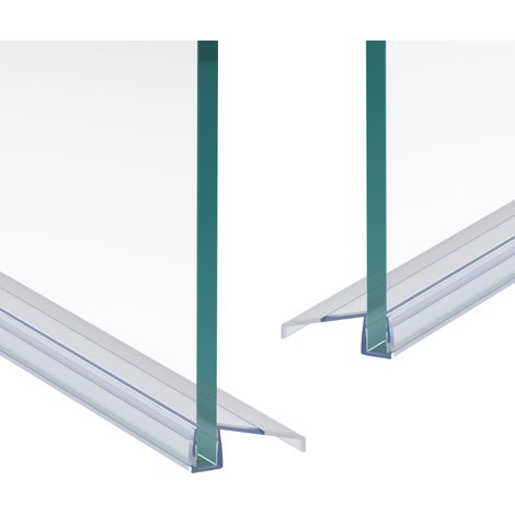 2er Set Duschdichtungen Schiebetürdichtungen Wasserabweiser Dichtungsprofiler Dichtung Gerade Glasstärke 8-10mm Länge 50cm (1/5)