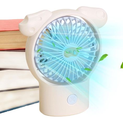 Mini ventilateur universel – 3 vitesses, alimenté par piles, rechargeable, idéal pour l'été Parfait pour la maison (1/5)
