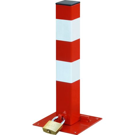 Poste de estacionamiento con candado, altura 400 mm