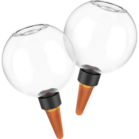 (500 ml, 2 pièces) 4 globes d'arrosage transparents à arrosage automatique pour pots de fleurs d'intérieur et de jardin, avec système de diffusion lente d'eau. (1/4)