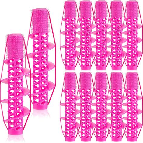 Rouleaux cheveux spirales sans chaleur, 12 pièces, bigoudis DIY salon/maison (1/4)
