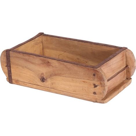Single Brick Mold Planter - Reclaimed Wooden - L14 x W31 x H9 cm