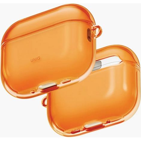 Funda Uniq Glase para AirPods Pro 3, color naranja. (1/3)