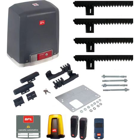 Kit BFT DEIMOS ULTRA BT B400 R925364 2618200 avec crémaillère 4 MT 24V pour portails coulissants 400 kg