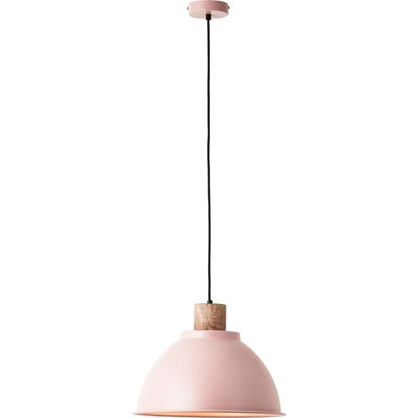 Brilliant Erena Pendelleuchte 38cm hellrosa Metall/Holz 1x A60, E27, 60 W, Geeignet für Normallampe (nicht enthalten) (1/5)