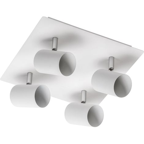 Plafonnier Éclairage moderne pour bureaux, appartements et pièces Plafonniers 4 x GU10 Rond/Carré Blanc IP20 (1/5)