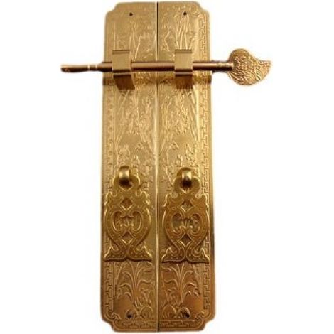 Lntyq Plaque de traction de porte chinoise, longue durée de vie, motif botanique, poignées de meubles en laiton chinois, installation simple pour armoires pour commodes (1/5)