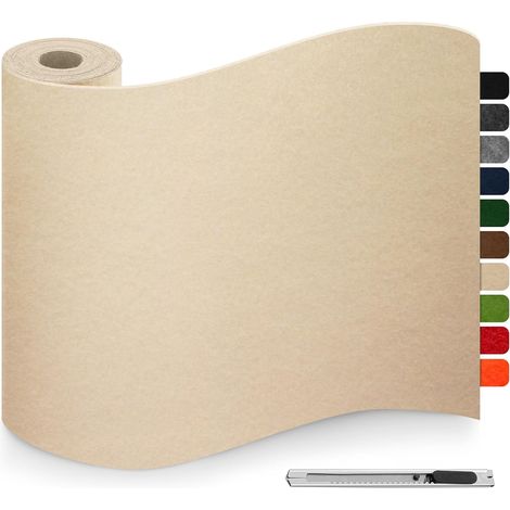 Feutrine Autocollante Beige, Patins pour Meubles, Patin Chaise, 40x200cm 3mm d'épaisseur Feutre Auto-adhésifs, Antiderapant Feutrine Tampon Chaise pour Meuble, Cadre, Voiture, DIY (1/5)